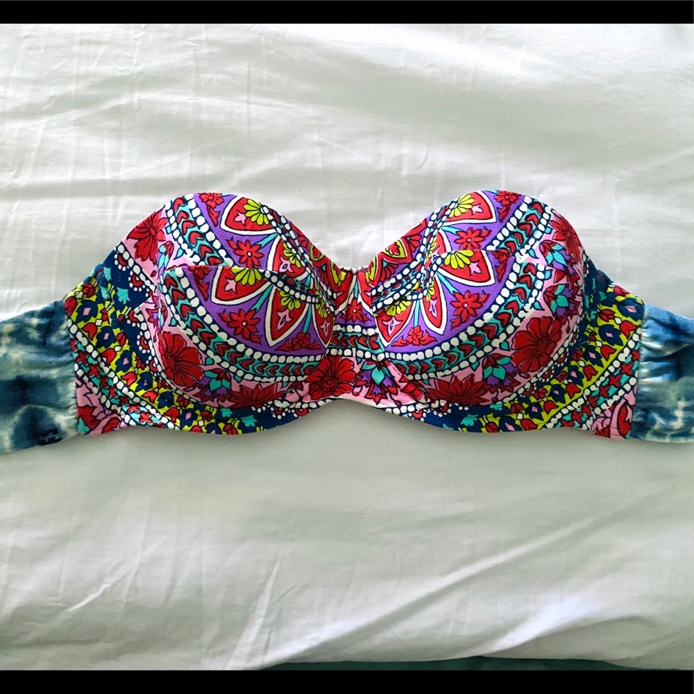 Tribal print swim top